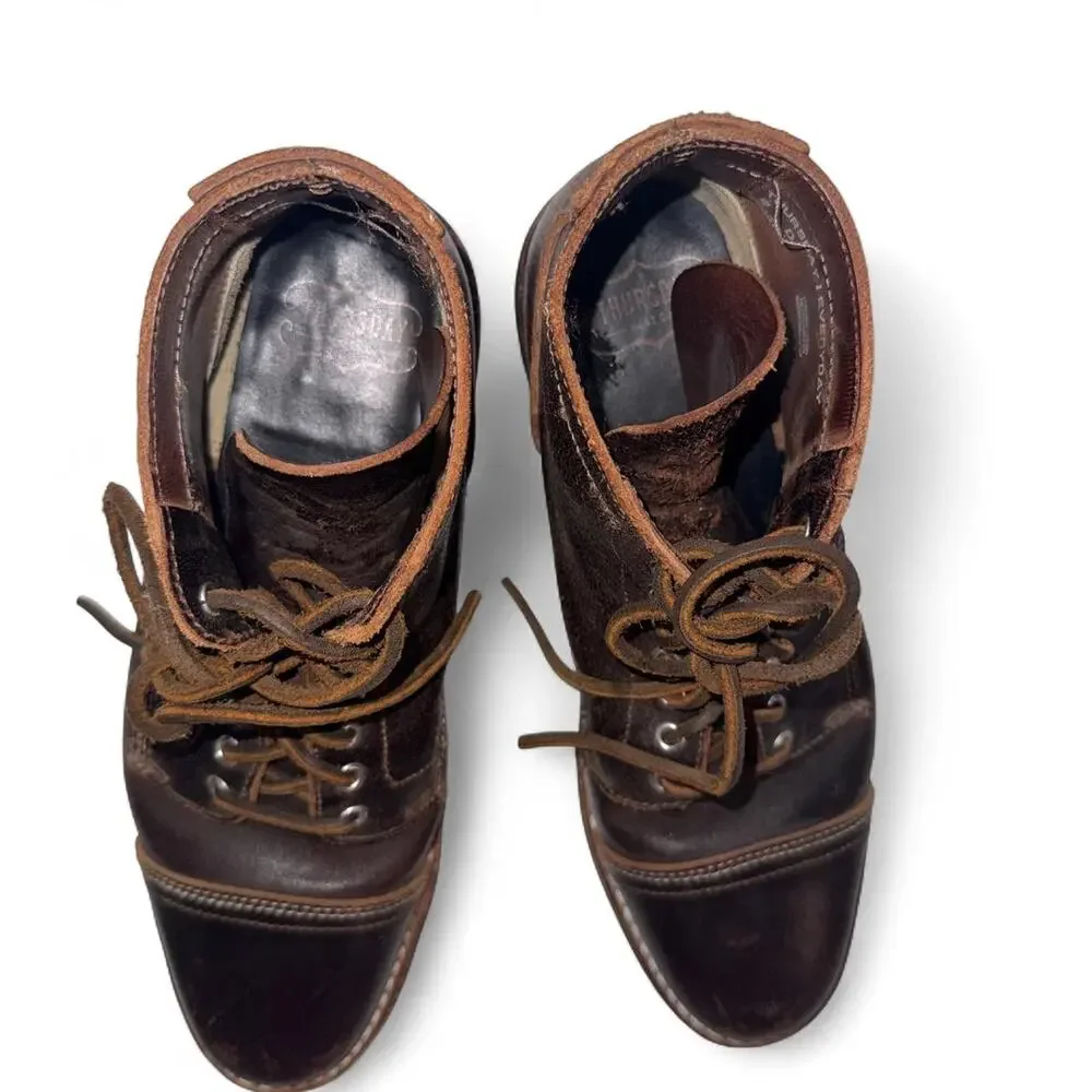 Thursday Vanguard Dark Brown Horween Leather Boots USA Made Size 9